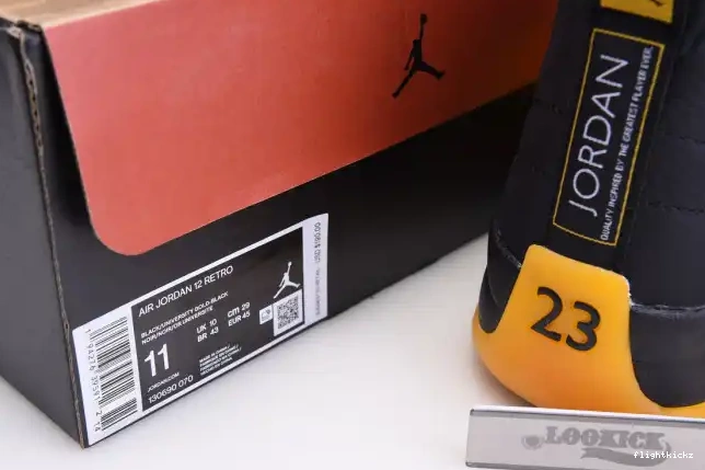 Gold Retro Black University 12 Air 130690-070 Jordan 0426